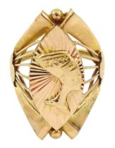 18ct gold Egyptian Pharaoh ring