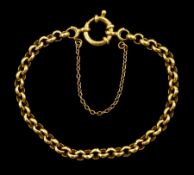 18ct gold rolo link bracelet