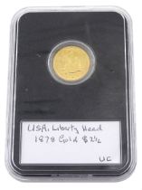United States of America 1878 Liberty head gold two and a half dollar coin