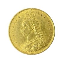 Queen Victoria 1887 gold shield back half sovereign coin