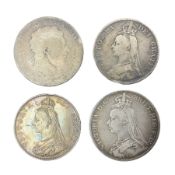 Queen Victoria 1889 silver crown coin
