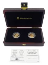 Queen Elizabeth II 2004 and 2005 gold proof full sovereign coins