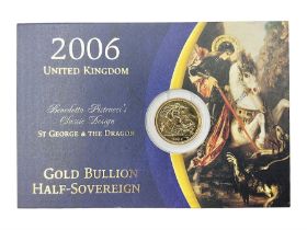 Queen Elizabeth II 2006 gold half sovereign coin