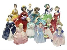 Twelve Royal Doulton figures