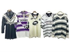 Five Hull Rugby League shirts