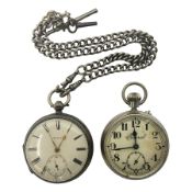 Silver open face pocket watches