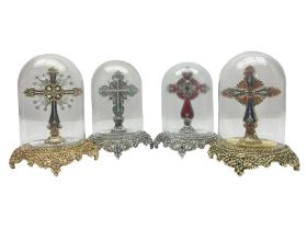 Four limited edition Franklin Mint House of Fratelli Coppini crosses
