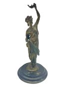Gilt bronze figure of a lady in neo-classical dress