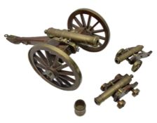 Large model brass cannon