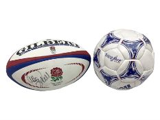 England Rugby official replica ball by Gilbert signed by Mike Tindall
