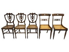 Pair of Regency rosewood framed side chairs