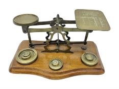 Set of brass postal scales