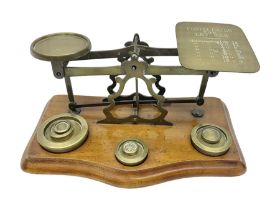 Set of brass postal scales