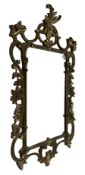 Florentine design gilt frame wall mirror (107cm x 58cm); and a Victorian white painted piano stool w