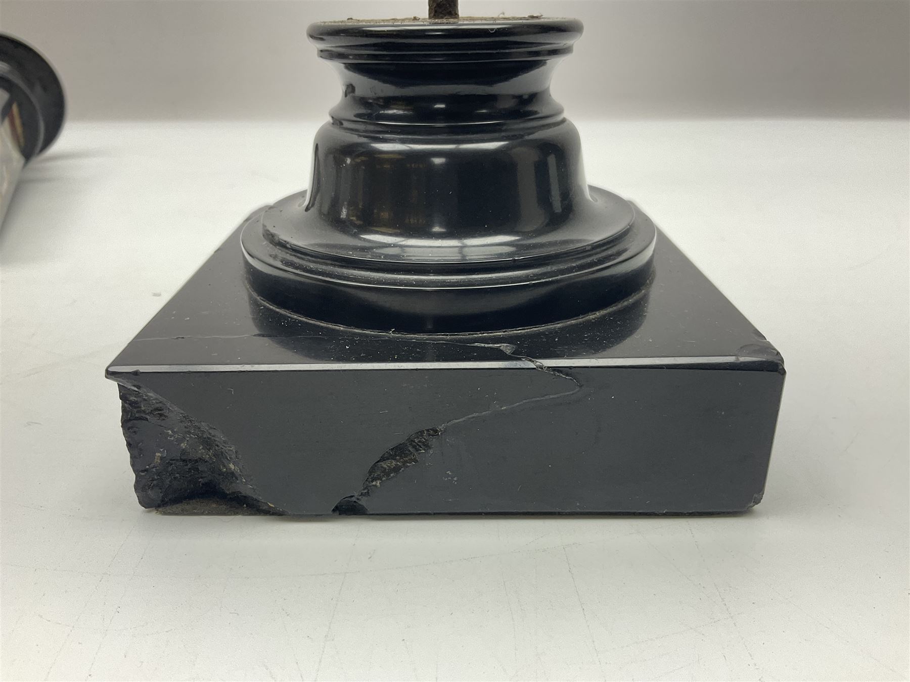 Black stone column candlestick - Image 8 of 8