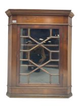 Edwardian mahogany corner cabinet