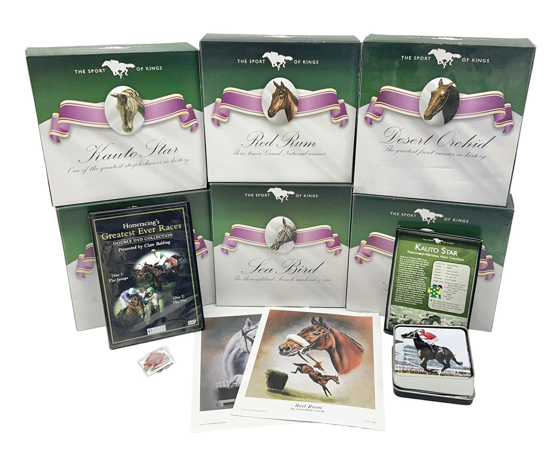 Atlas Editions pewter racehorses