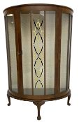 Early 20th century demi-lune glass display cabinet