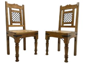 Pair of hardwood chairs