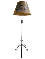 20th century wrought metal standard lamp