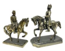 Two figures of Napoleon on horseback