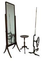 Early 20th century mahogany framed cheval mirror