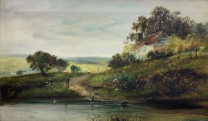 Walter Linsley Meegan (British c1860-1944): Lakeside Cottage