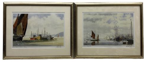 Charles Bell (Welsh Contemporary): 'Boats at Anchor Conwy'