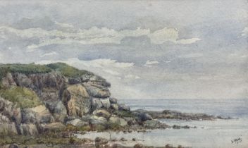 David McKay Law (Scottish exh.1933-1940): 'Heysham Rocks'