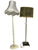 Italian design gilt metal standard lamp