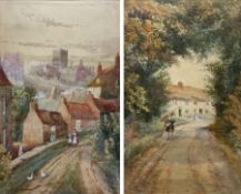 John Wynne Williams (British fl.1900-1920): 'Forge Valley' and 'Paradise' Old Town Scarborough