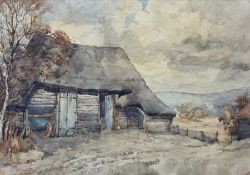 George Pennington (British 1880-1962): 'Farm Yard - Sussex'