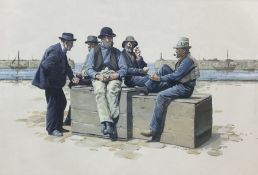 John Cooper (British 1942-) after Frank Meadow Sutcliffe (British 1853-1941): Whitby Fishermen on Ta