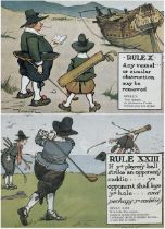 Charles Exeter Devereux Crombie (British 1880-1967): 'Rules of Golf' - Rules X and XXIII