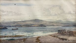 Peter MacGregor Wilson (Scottish 1856-1928): Lone Boat near the Isle of Mull