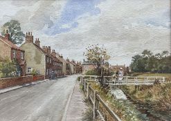 John Cecil Lund (British 1932-): 'Sherburn Road - Cawood'