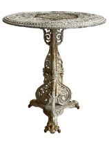 Coalbrookdale design - 19th century cast iron and cast alloy garden table