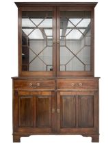 Acorn Industries - Georgian design mahogany bookcase on cupboard