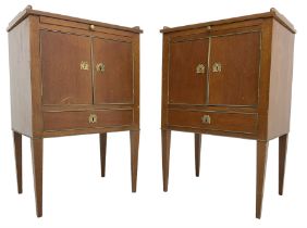 Pair of early 20th century bedside cabinets