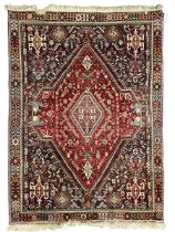 Persian Heriz crimson ground rug