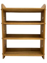 Mid-20th century light oak open bookcase