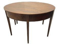 Regency mahogany D-ended extending dining table
