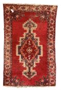 Persian red ground rug