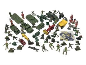 Various makers - unboxed and playworn die-cast models including Dinky Thornycroft Mighty Antar Tank