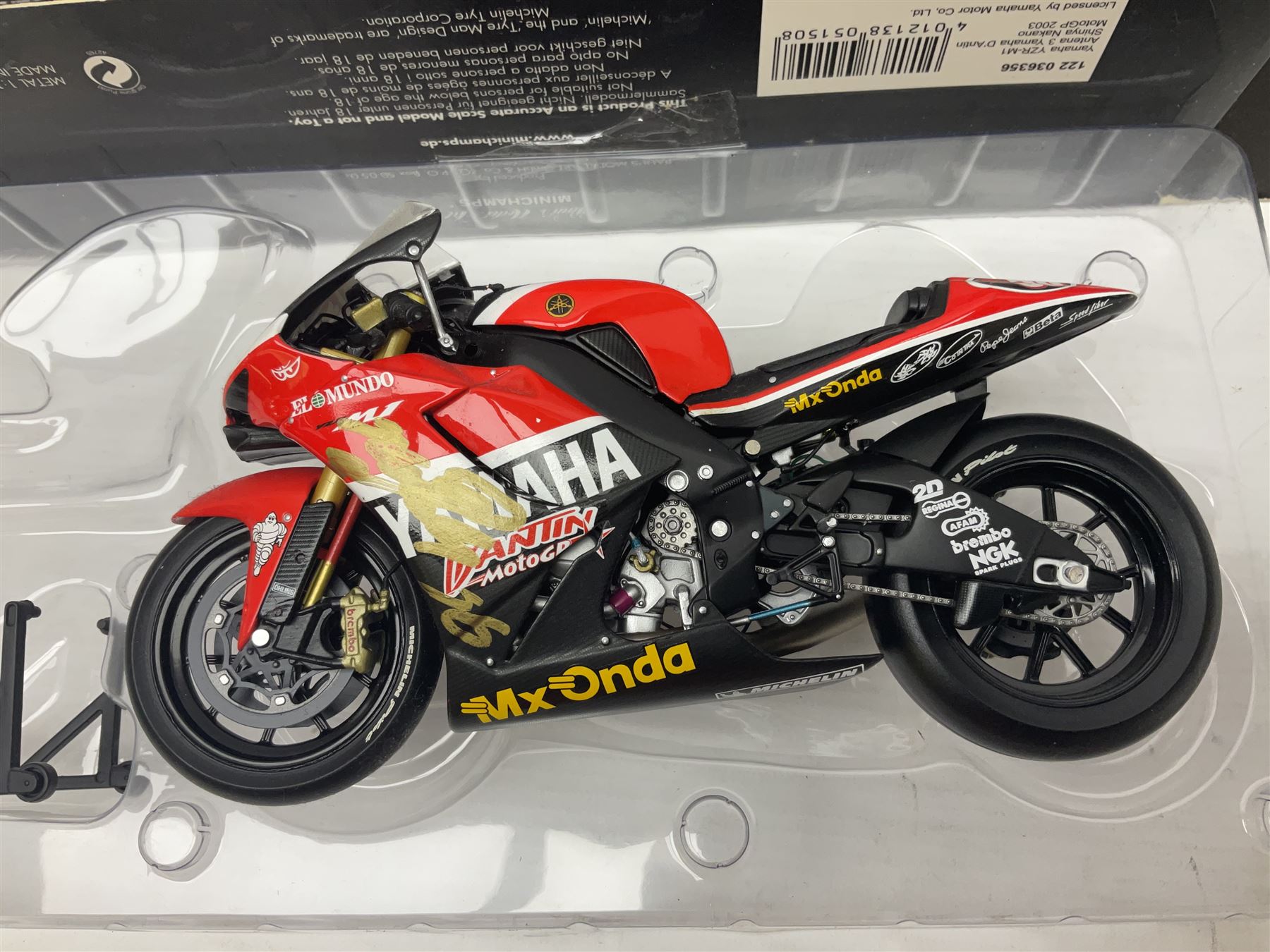 Four Minichamps 1:12 scale die-cast motorcycles - Honda RC211V Team Movistar Honda MotoGP Rider Marc - Image 5 of 12