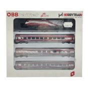 Hobbytrain 'N' gauge - OBB Railjet 175 Jahre Edition 4-tlg. mit BR1116 four car set; boxed