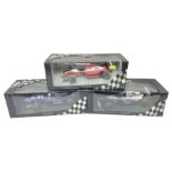 Three Paul's Model Art Grand Prix 1:18 scale die-cast racing cars - Williams Renault FW17 D. Hill; F