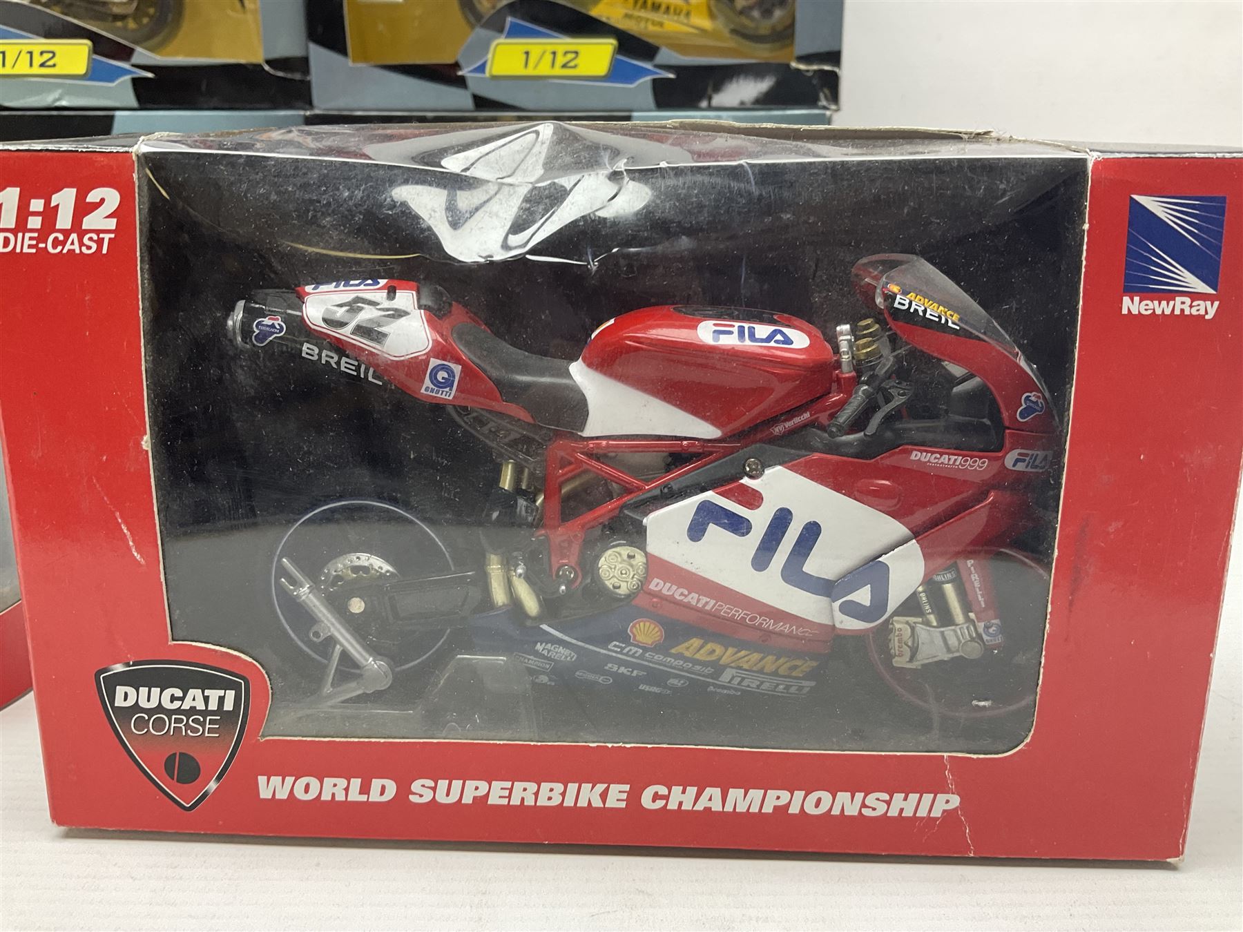 Nine NewRay 1:12 scale die-cast models of motorcycles including Ducati - Image 8 of 15