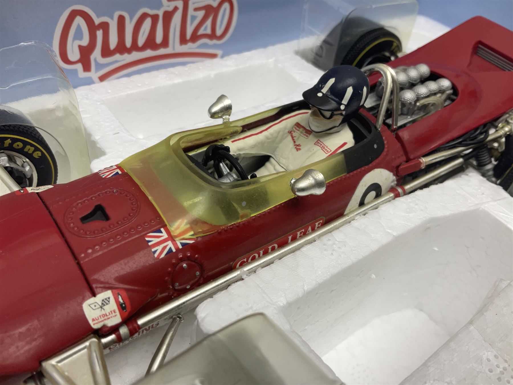 Four Quartzo/A-Model 1:18 scale die-cast racing cars - Lotus 72D 'JPS' Winner British G.P. 72 Emerso - Image 4 of 9