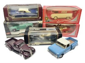 Seven 1:18 scale die-cast models by Ertl